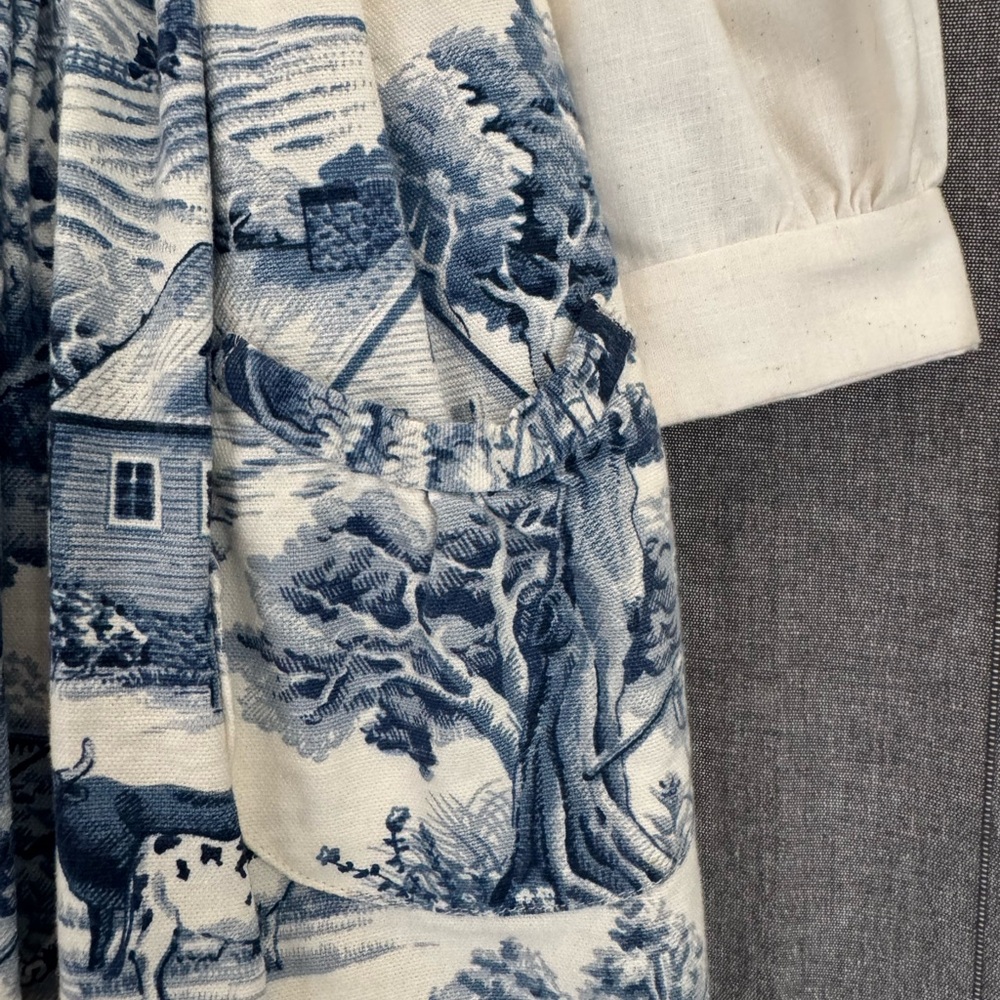 Vintage Girls Cotton 2 Piece Dress Pinafore Toile Spring Exceptional Quality - Picture 3 of 13